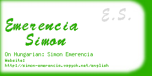 emerencia simon business card